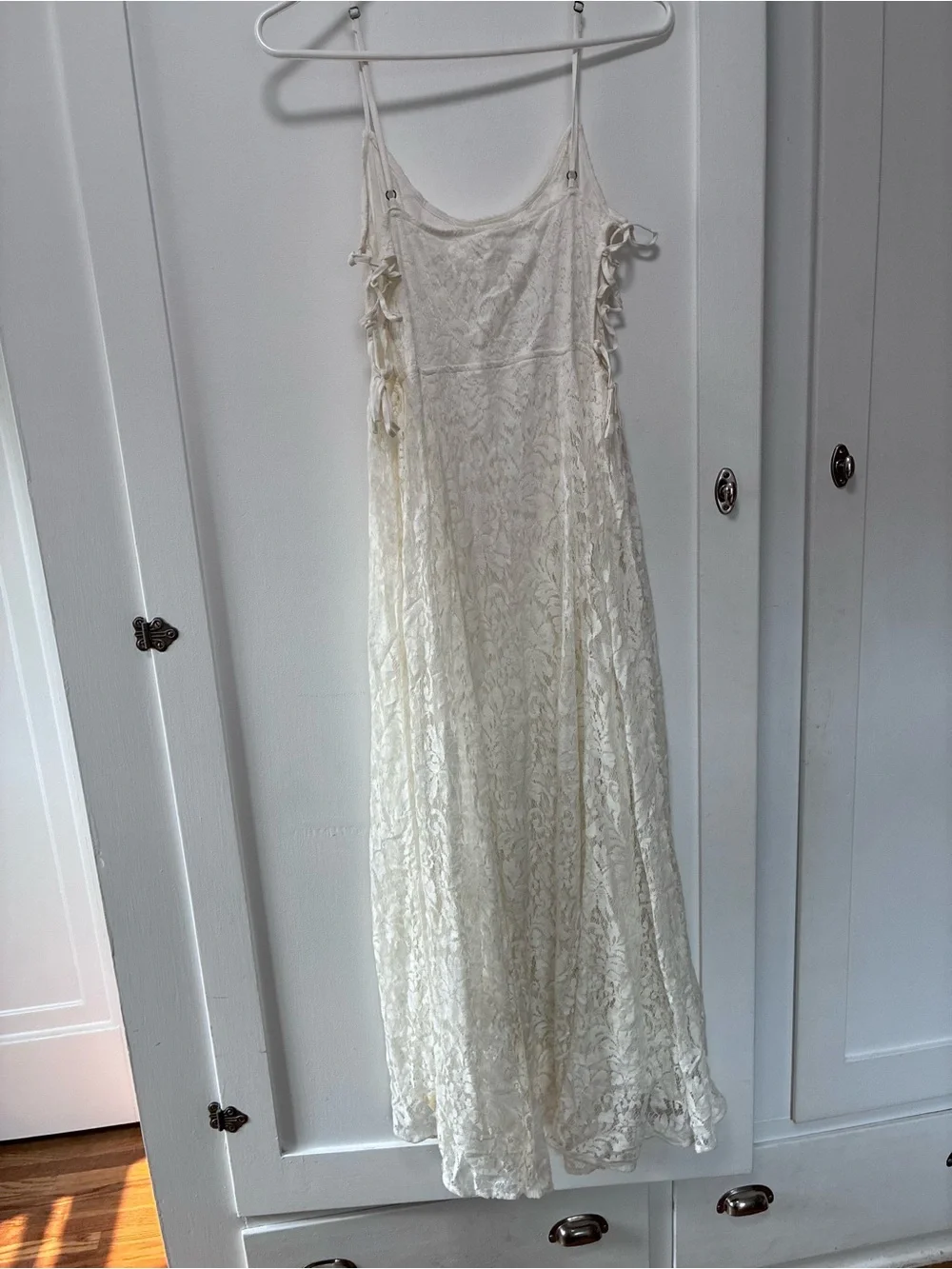 Hollister Ivory Lace Maxi Dress - Medium